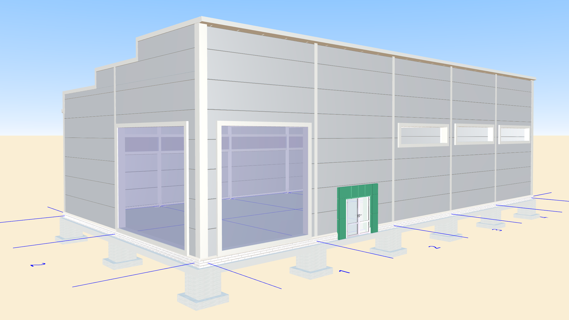 The PK Vesta plant announces an order for a prefabricated supermarket 16W x 32L x 6H in Tula, Russia