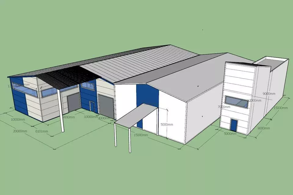 128. Pre-engineered plant and complex 20/5 x 33 x 6/9 for production of road coverings and construction chemicals in Nur-Sultan (Astana), Kazakhstan 