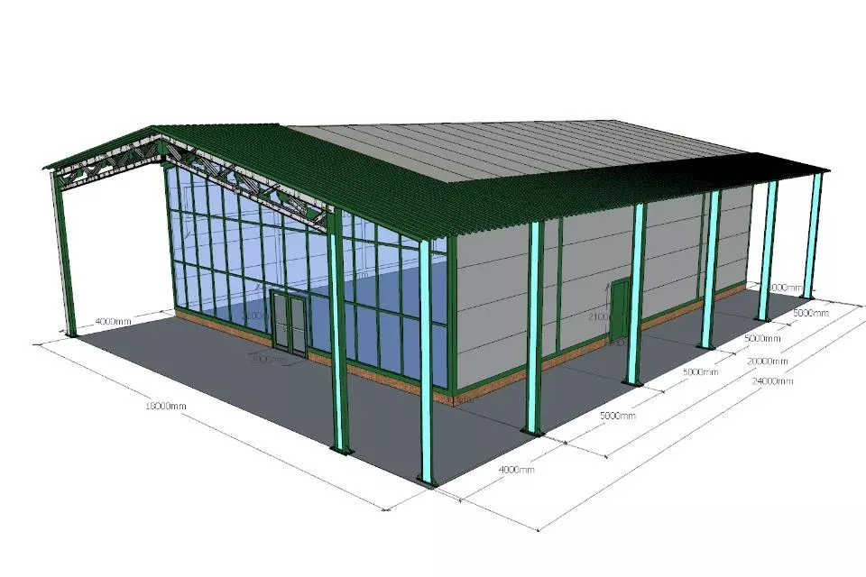 133. Pre-fabricated supermarket 18х24х6 in Mogilev, Belarus