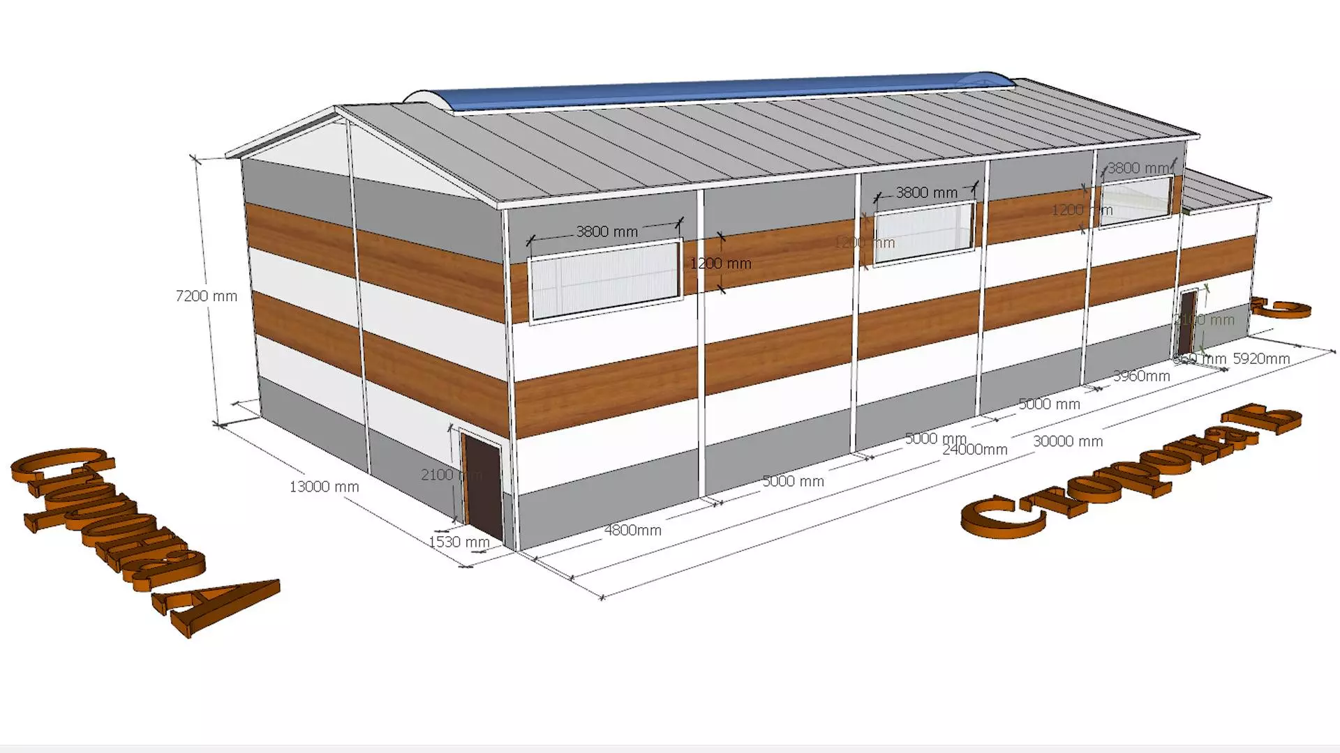 The PK VESTA plant announces an order for a pre-fabricated sports hall 13W x 30L x 6H for a local school in Yalta, Crimea, Russia