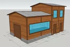 112. Pre-fabricated supermarket and office 6.6 x 10.8 x 6 in Petropalovsk Kamchatsky, Russia