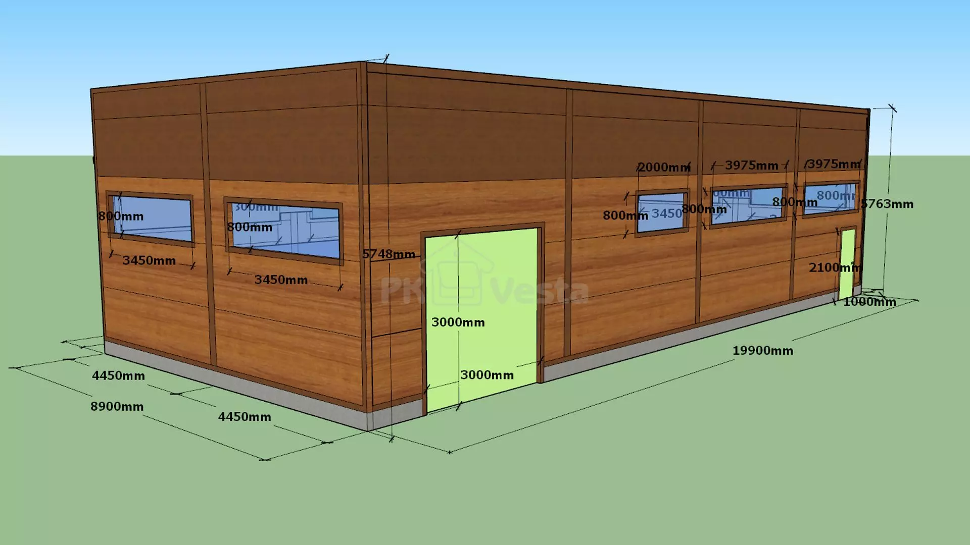 PK Vesta announces the order of the pre-engineered auto repair shop 8.9W x 19.9L x 3.6H in Novomoskovsk, Russia