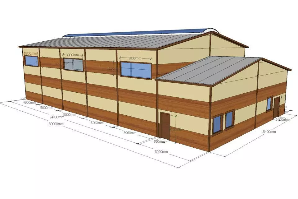 PK Vesta plant announces the order of the next sports hall 15W x 30L x 7H for the Aksenov administration in Crimea in Alupka, Russia