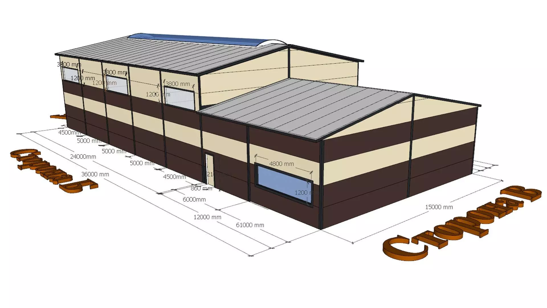 PK Vesta plant announces an order for a gym 15x36x6 for a private school in Dmitrov, Moscow region, Russia
