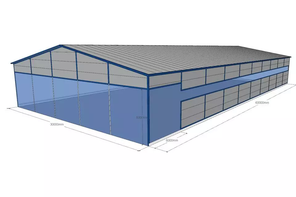 PK Vesta plant announces the order of a pre-fabricated supermarket with warehouse 30W x 60L x 6H in Makhachkala, Russia