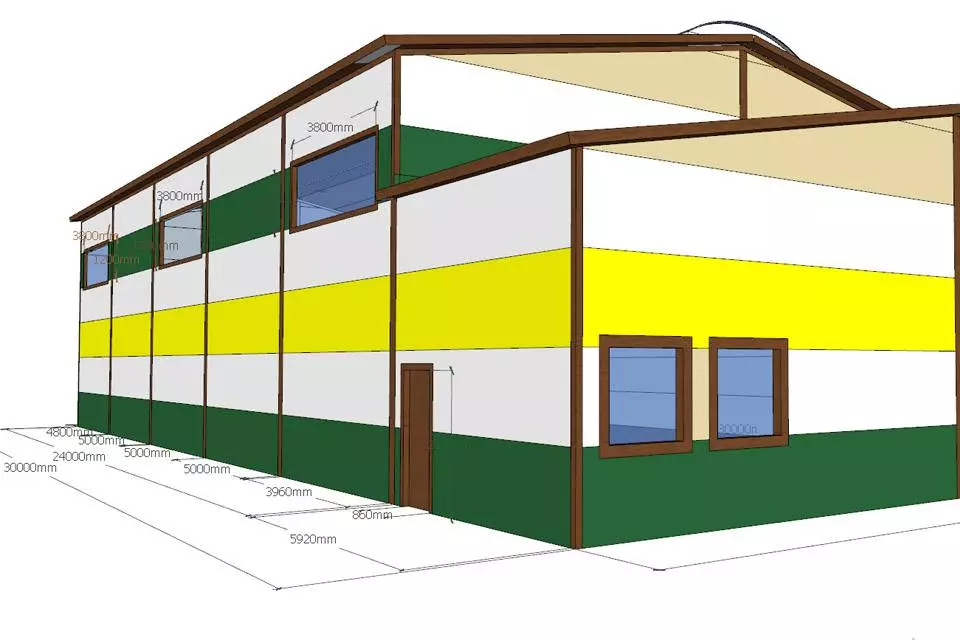 PK Vesta plant announces the order of a new sports hall 15W x 30L x 7.1H for a private school in Blagoveshchensk, Russia. 