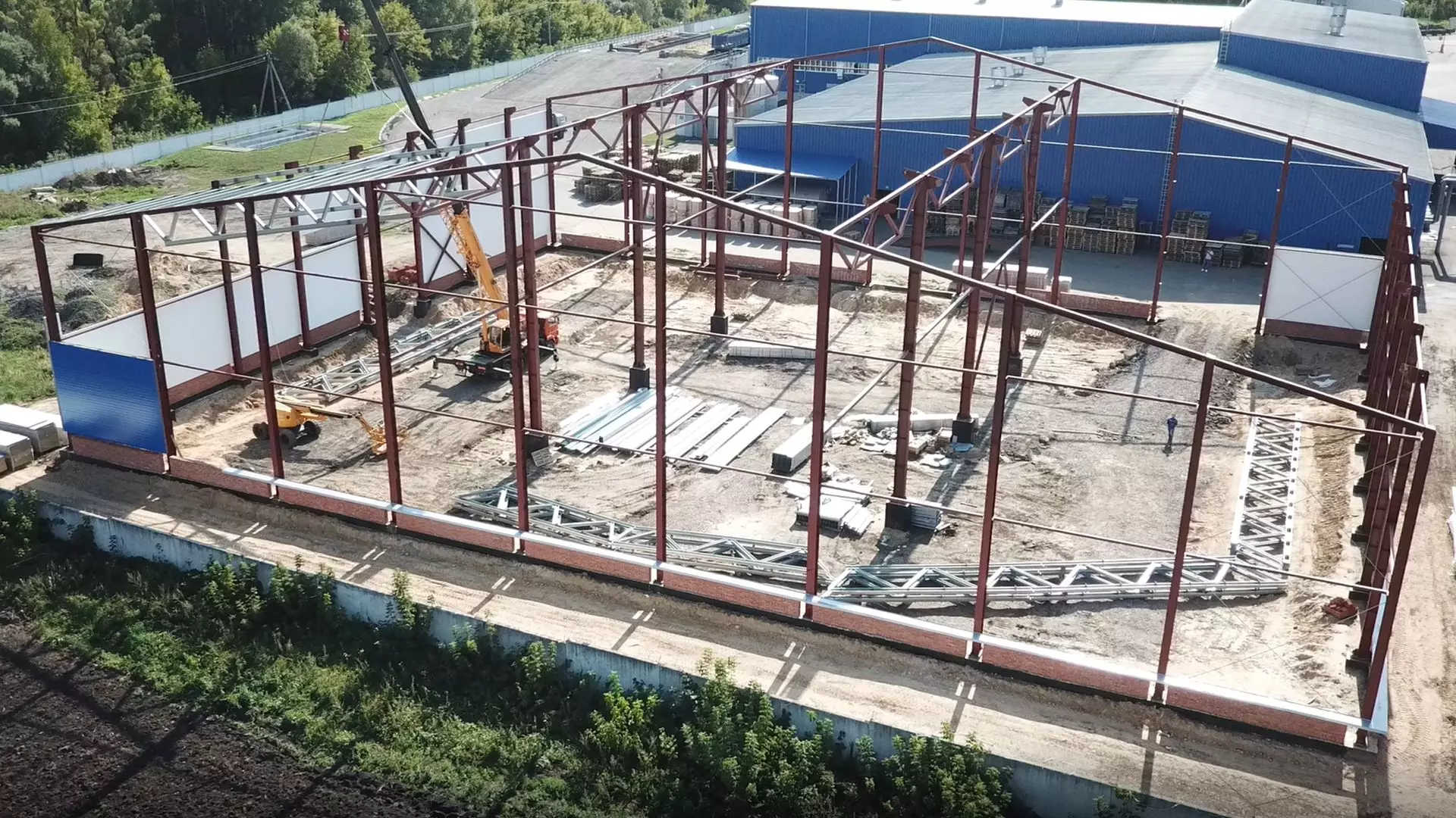 PK Vesta announces the completion of the installation of a prefabricated warehouse and a processing center 48 x 60 x 10.2 for the production of concentrated juices near Lipetsk, Russia