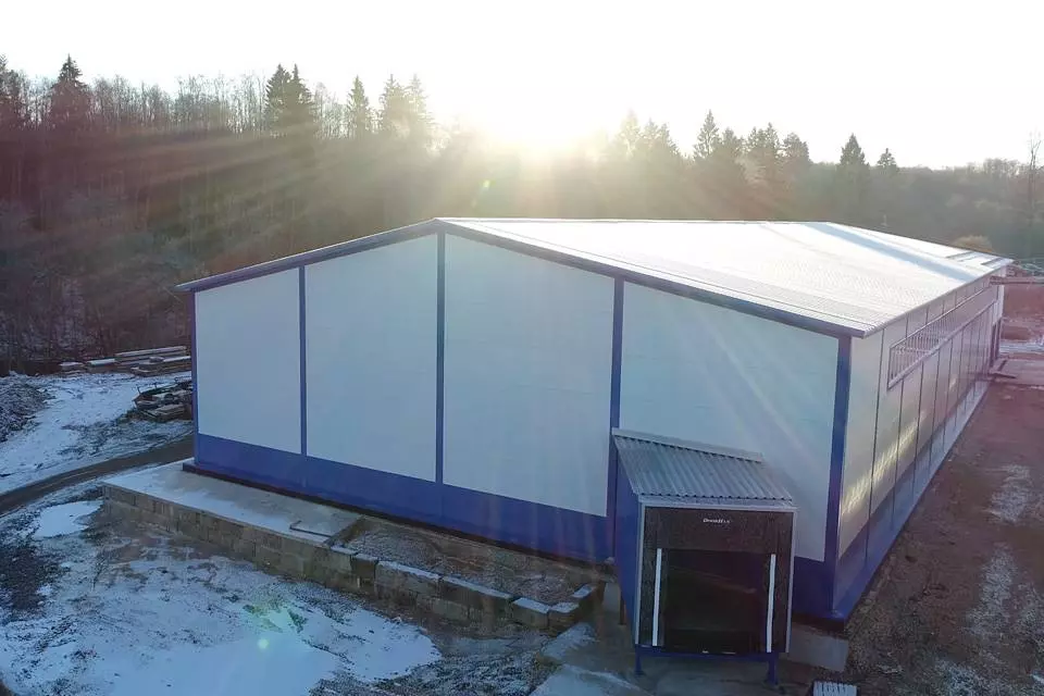 PK Vesta plant announces the completion of the 24x60x6 prefabricated steel warehouse from LSGF in Okulovka village, Russia