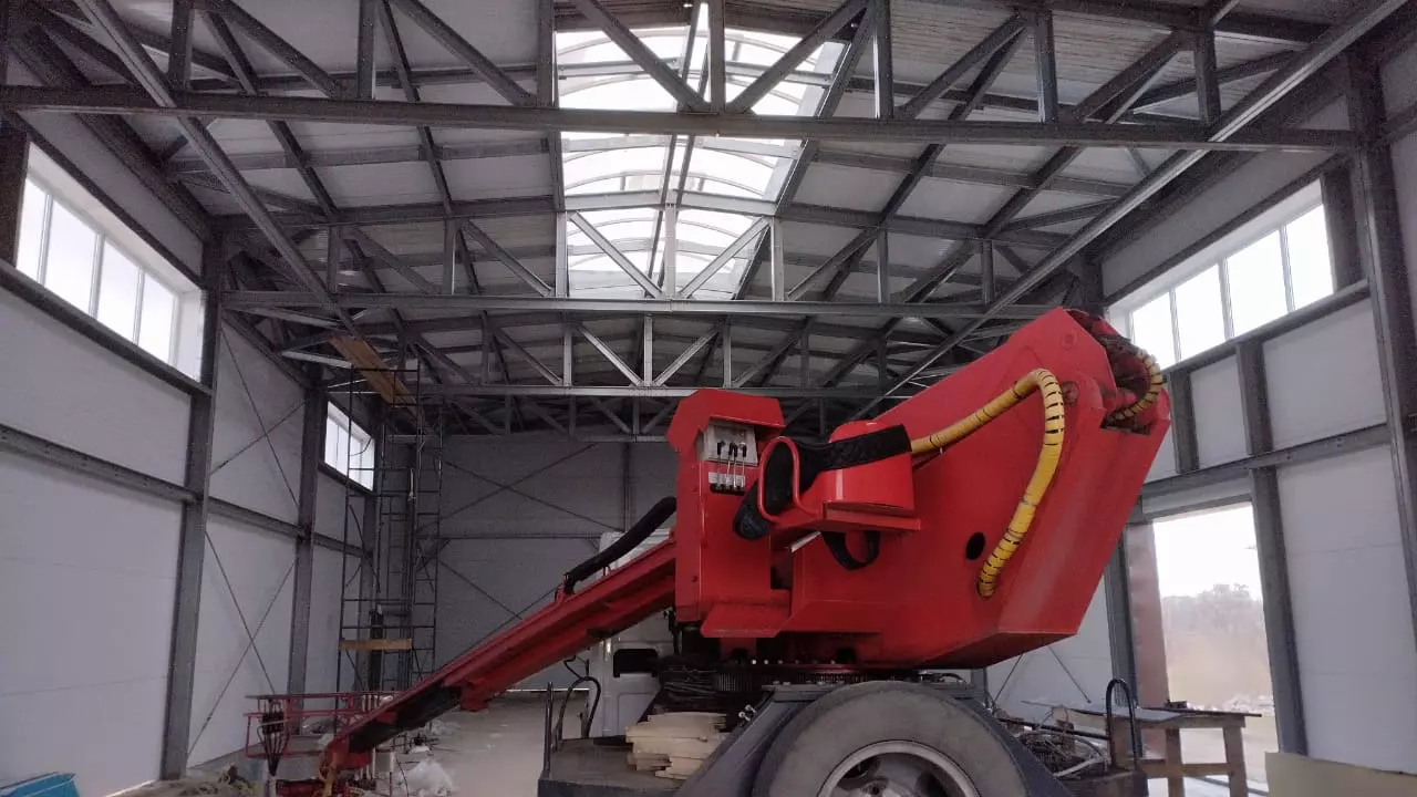 162. Pre-fabricated workshop 12W x 36L x 6H for flour processing in Derbent, Russia