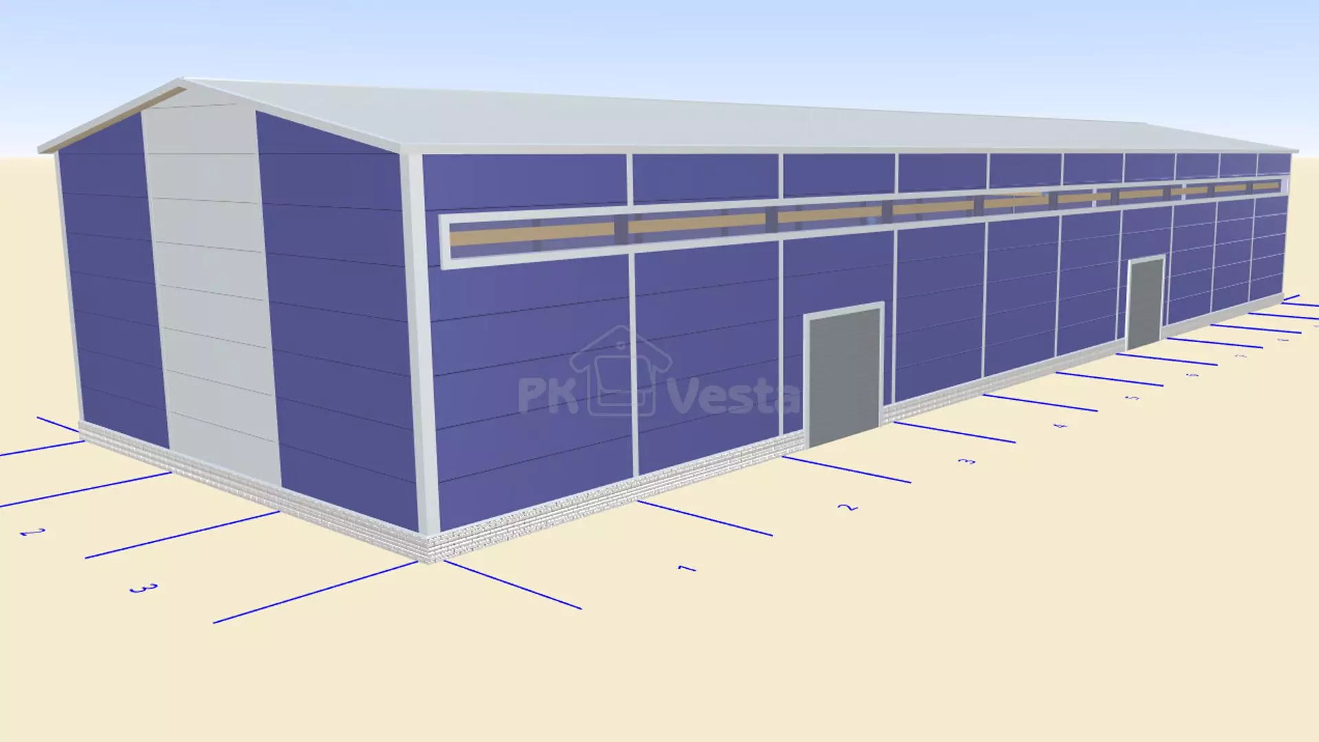 PK VESTA announces the order of light steel structures for a pre-fabricated workshop 18W x 60L x 8.9H for the repair of equipment for oil wells in Nefteyugansk, Russia