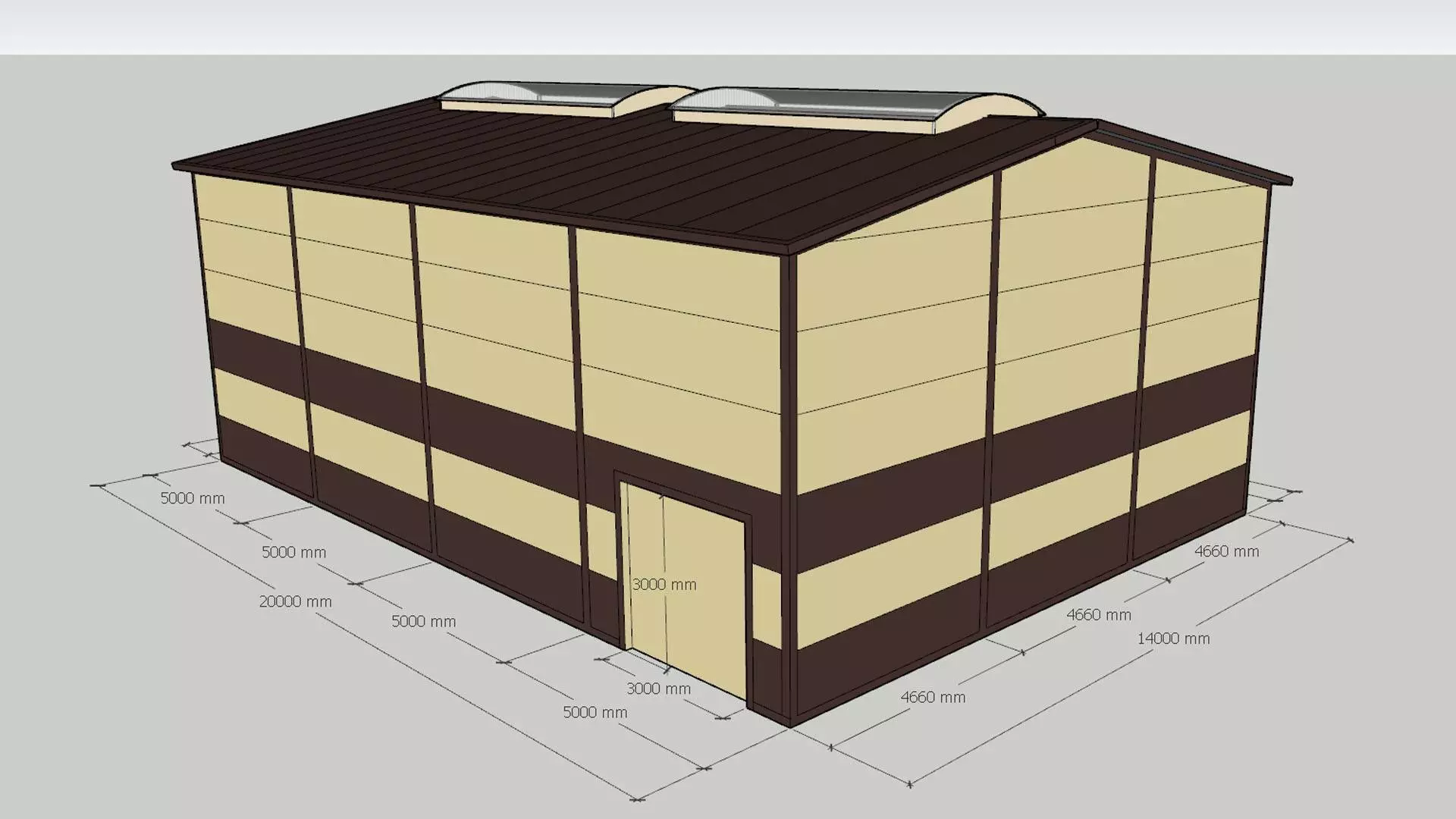 PK Vesta announces the order of a pre-fabricated steel workshop / warehouse 14x20x6 in Troitsk, Russia
