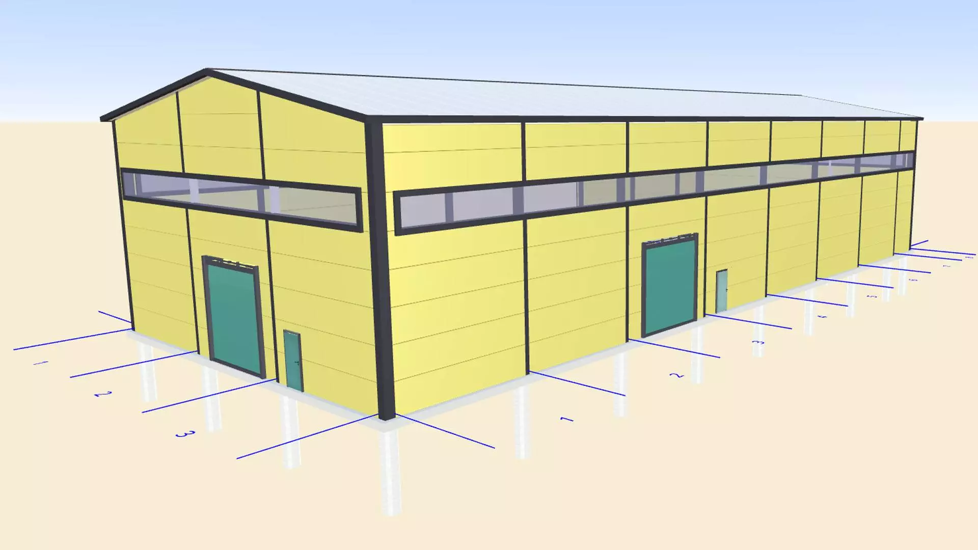 PK Vesta announces an order for a pre-fabricated workshop 18W x 45L x 8H with a 5t crane beam for the production of technological equipment for the food industry in Ramenskoye, Russia