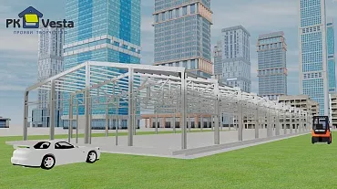 193. Pre-engineered warehouse 20W x 74L x 4.3H for storing food products in Lugansk, Russia