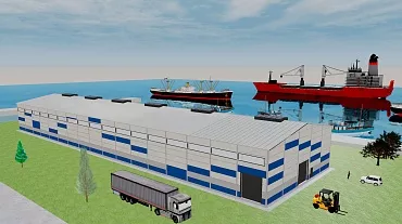 196. Pre-engineered workshop 28W x 102L x 7.2H for the production of sandwich panels in the village of Kushchevskaya, Russia